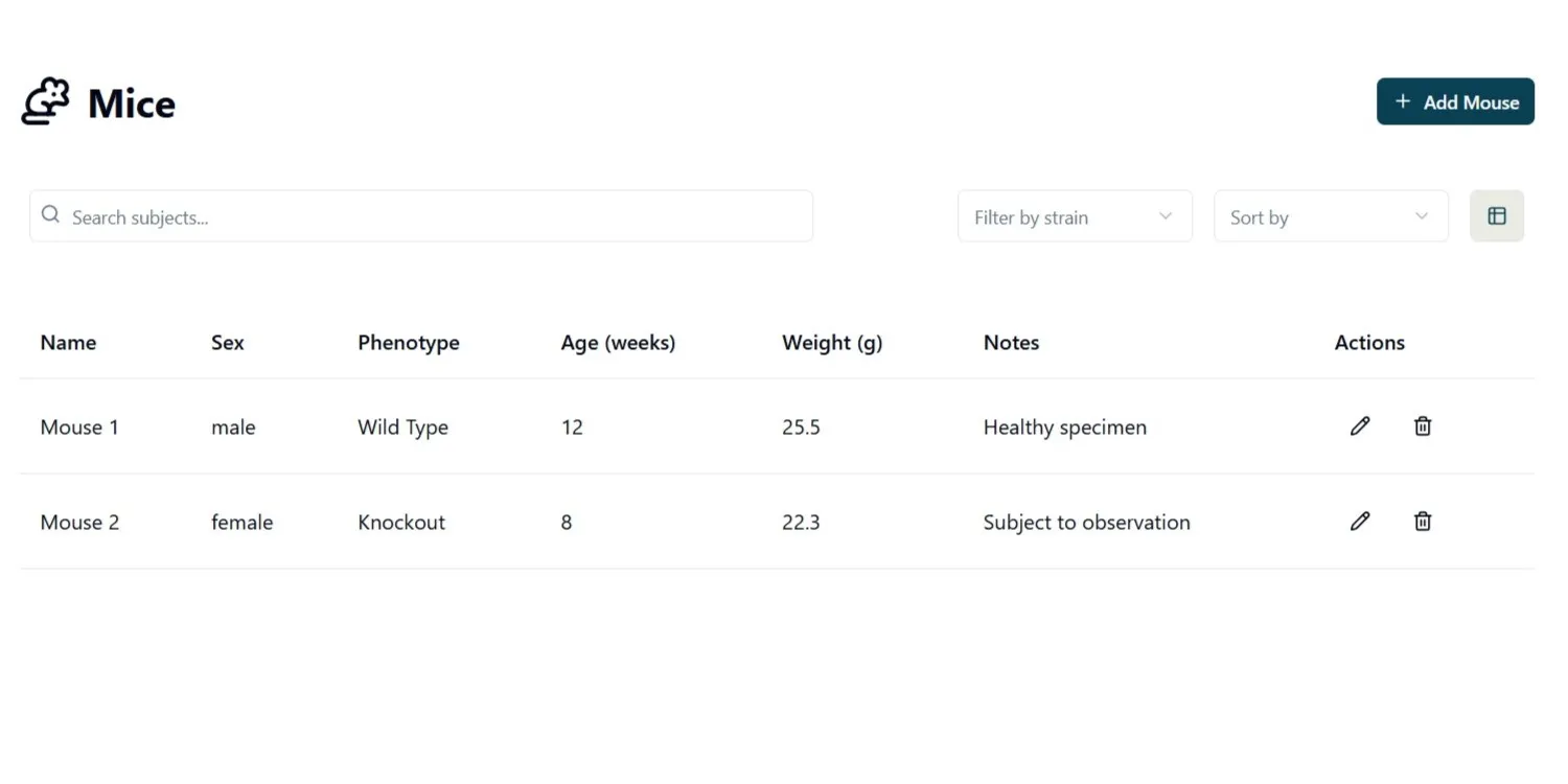 Add your first mouse